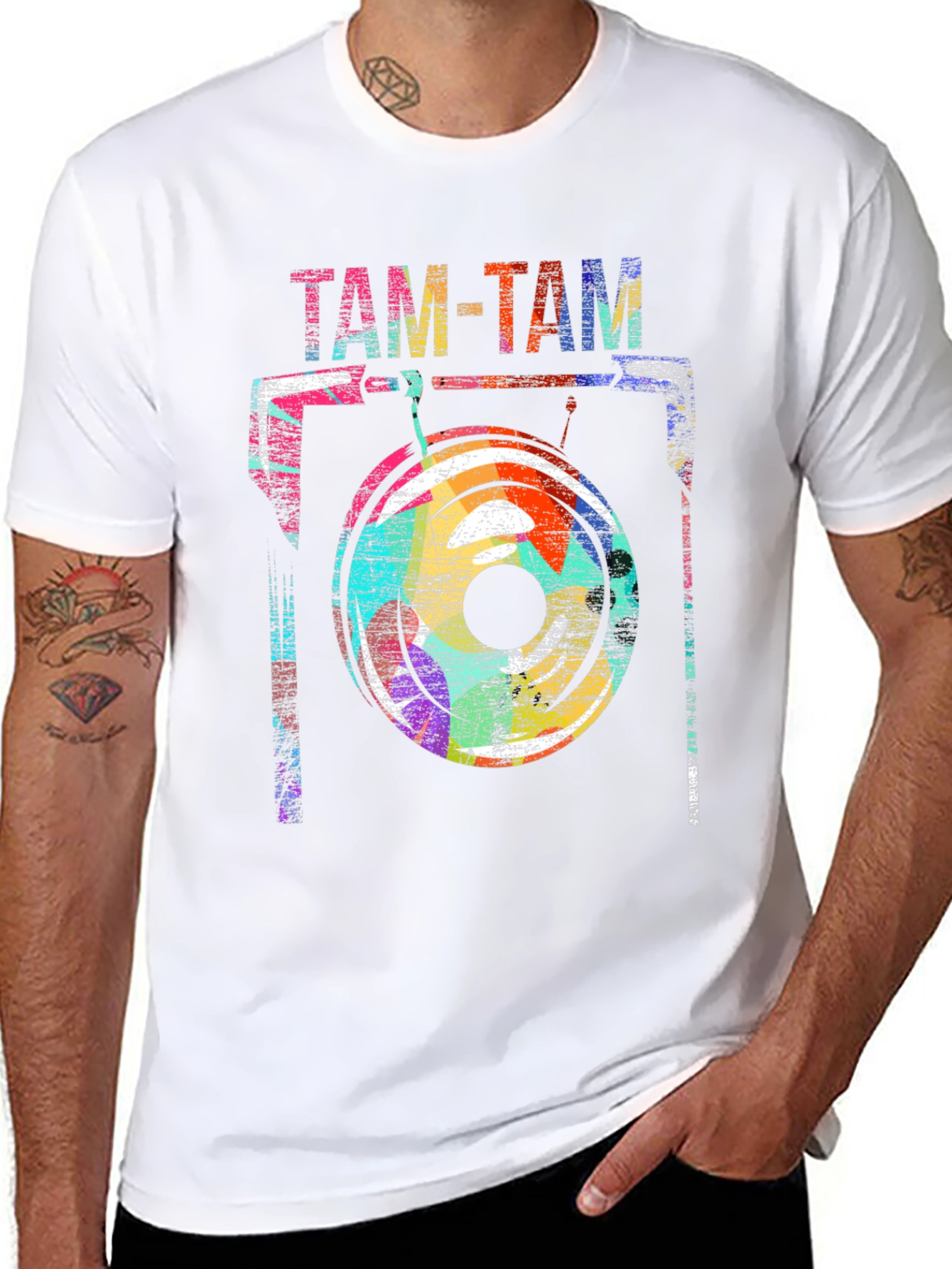 Camiseta Negra Tam-Tam Diseño Artístico