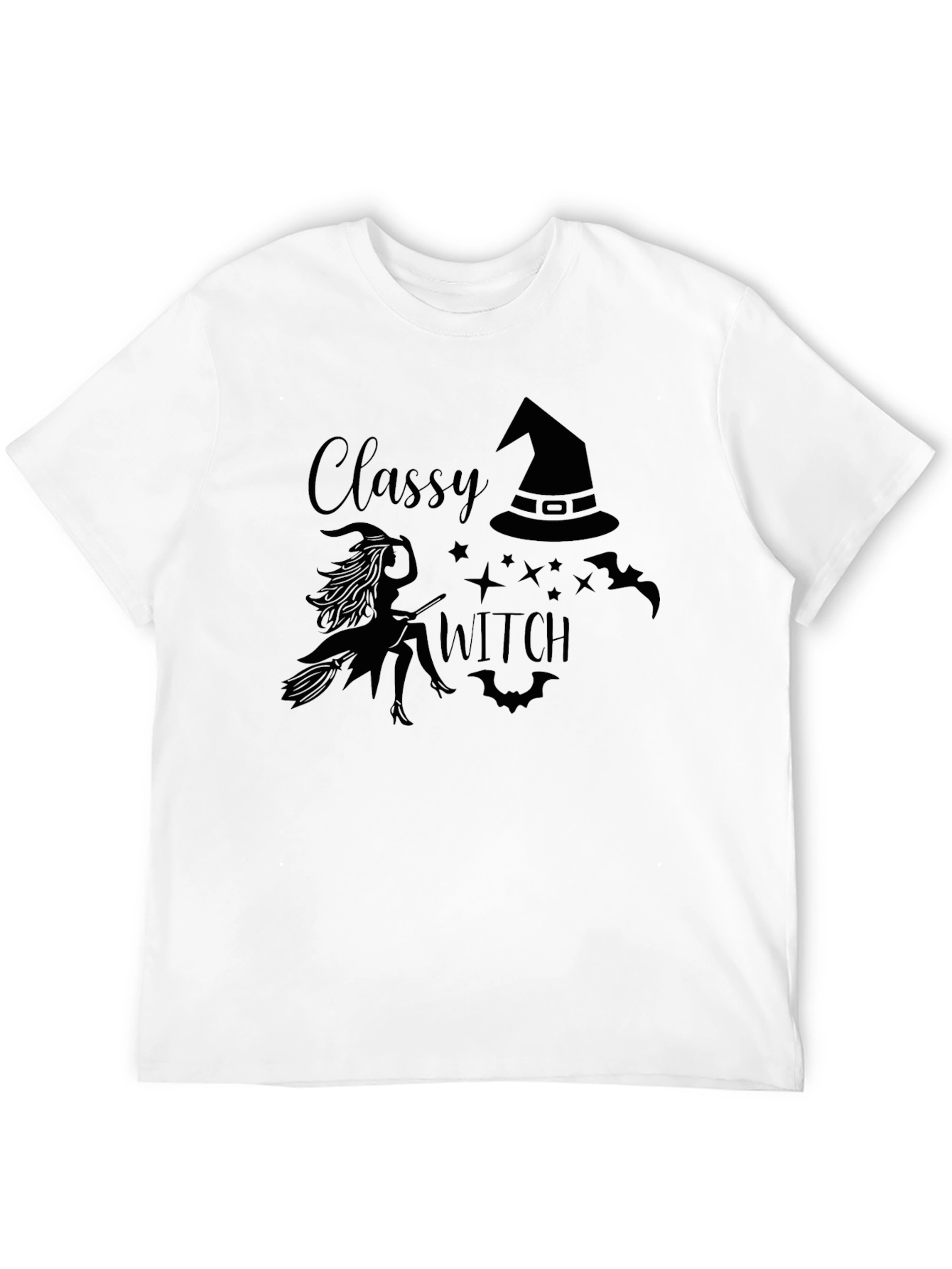 Camiseta Negra Classy Witch Halloween