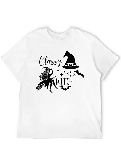 Camiseta Negra Classy Witch Halloween