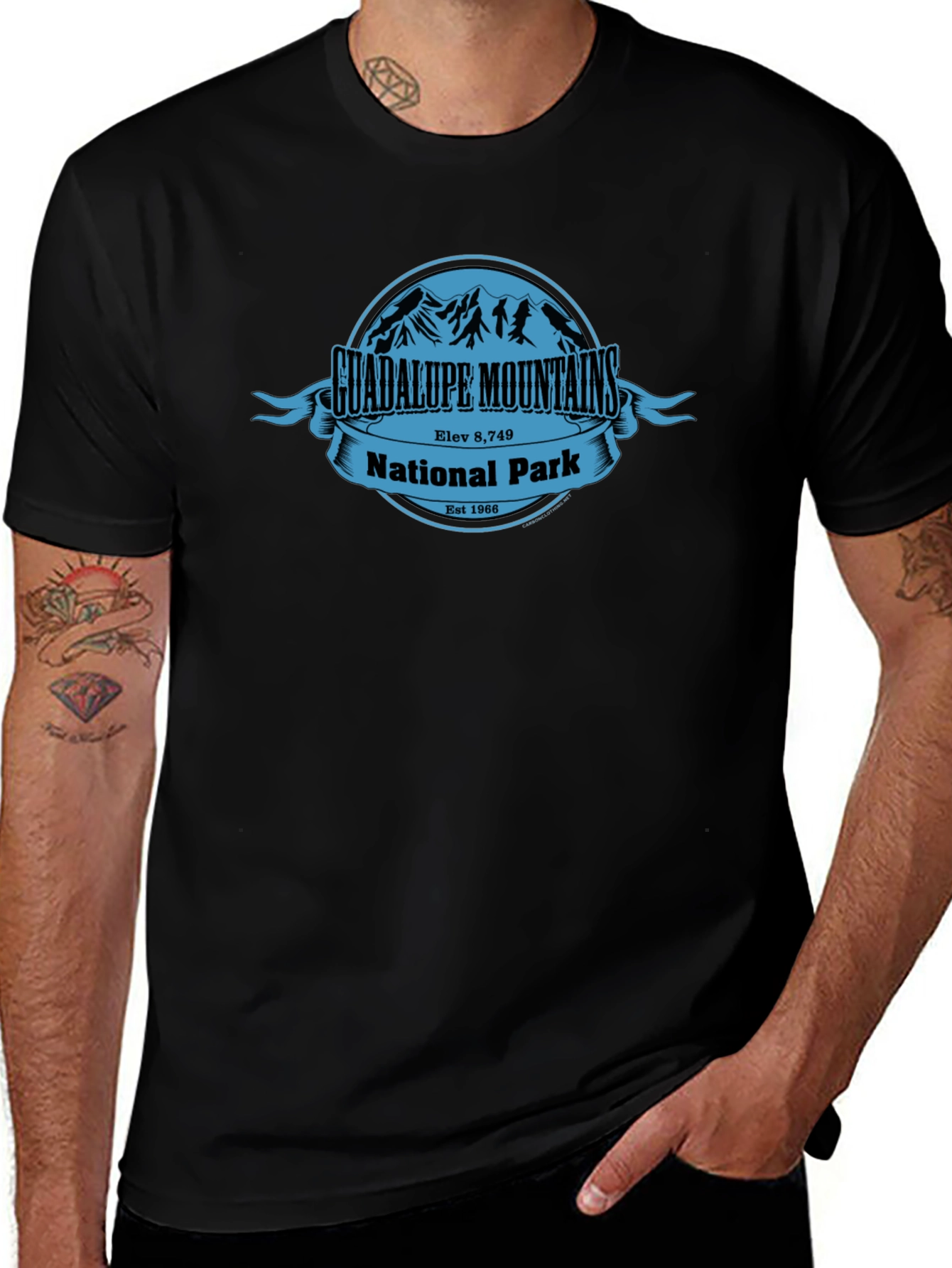 Camiseta Negra Guadalupe Mountains National Park