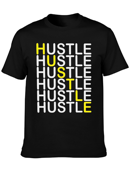 Camiseta Negra Hustle para Hombre