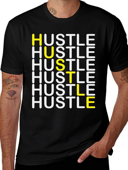 Camiseta Negra Hustle para Hombre