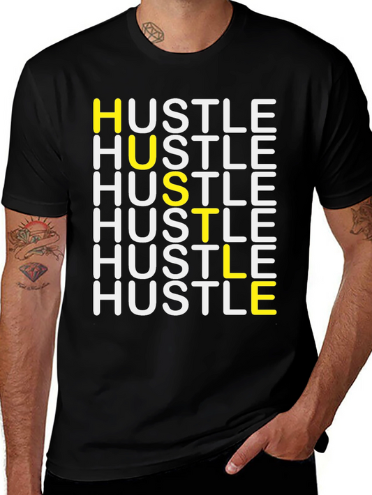 Camiseta Negra Hustle para Hombre