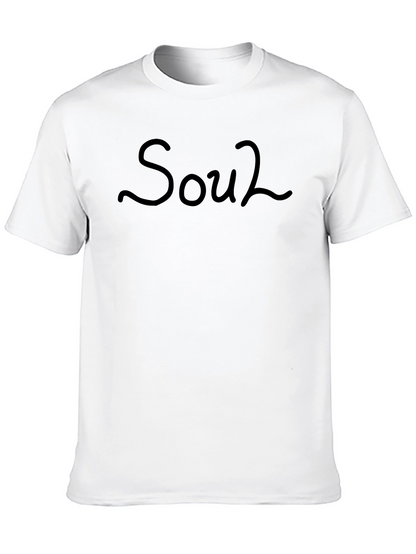 Camiseta Negra Soul2 para Hombre - Estilo Casual