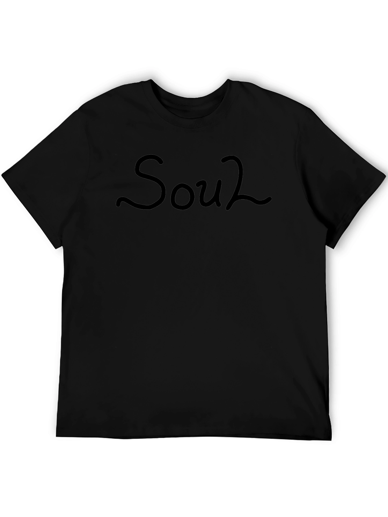 Camiseta Negra Soul2 para Hombre - Estilo Casual