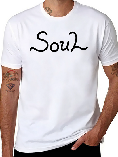 Camiseta Negra Soul2 para Hombre - Estilo Casual