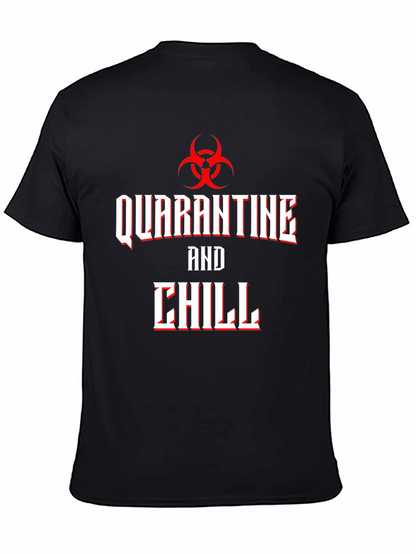 Camiseta Hombre Quarantine and Chill Diseño Biohazard