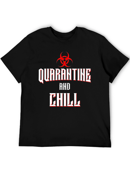 Camiseta Hombre Quarantine and Chill Diseño Biohazard