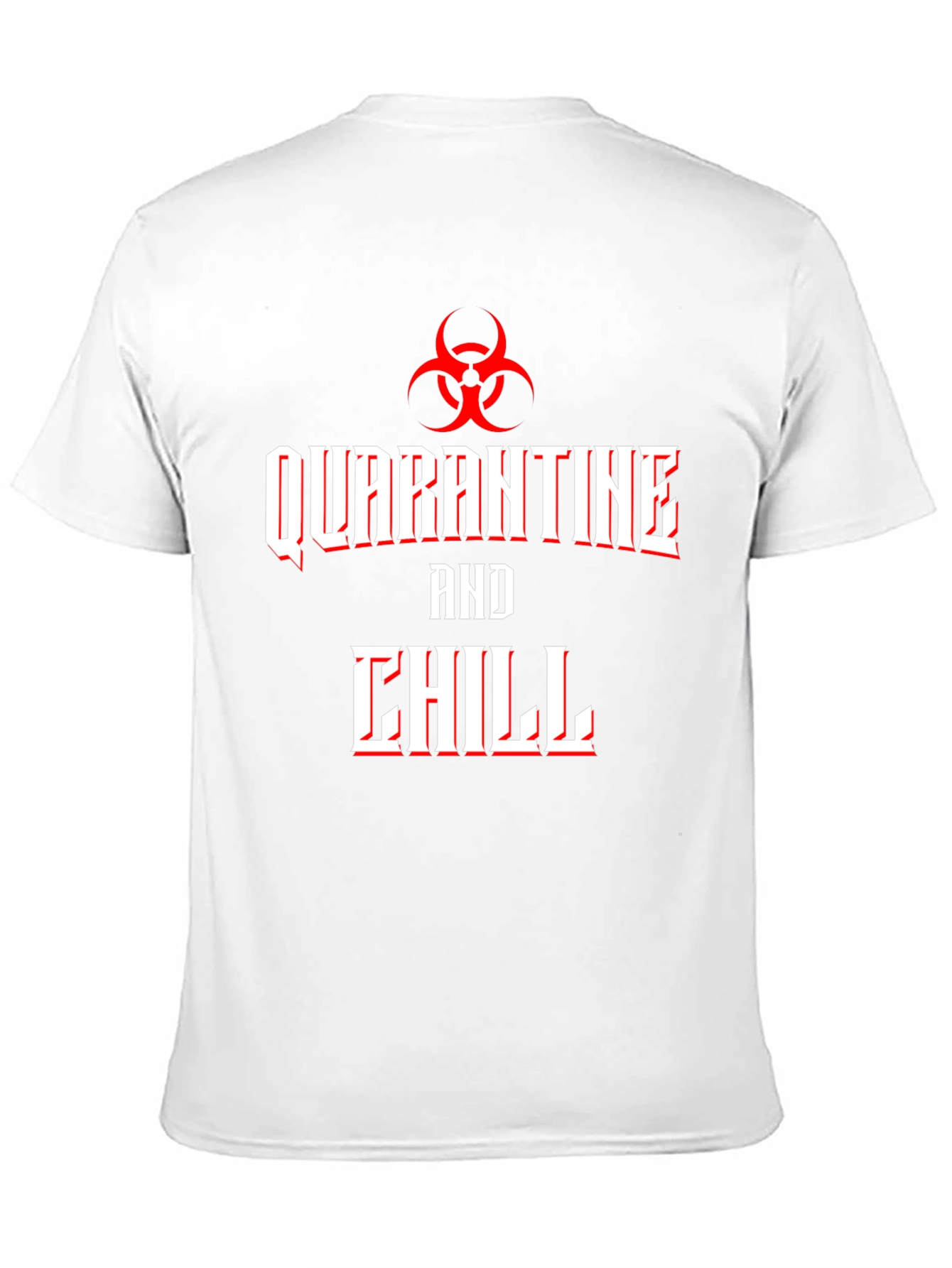Camiseta Hombre Quarantine and Chill Diseño Biohazard