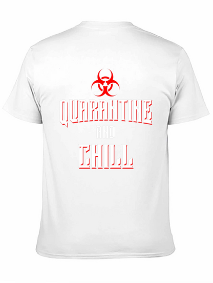Camiseta Hombre Quarantine and Chill Diseño Biohazard