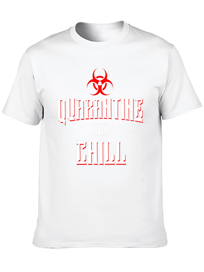 Camiseta Hombre Quarantine and Chill Diseño Biohazard