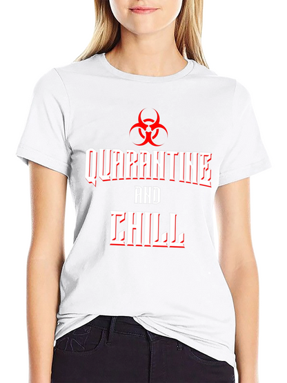 Camiseta Hombre Quarantine and Chill Diseño Biohazard