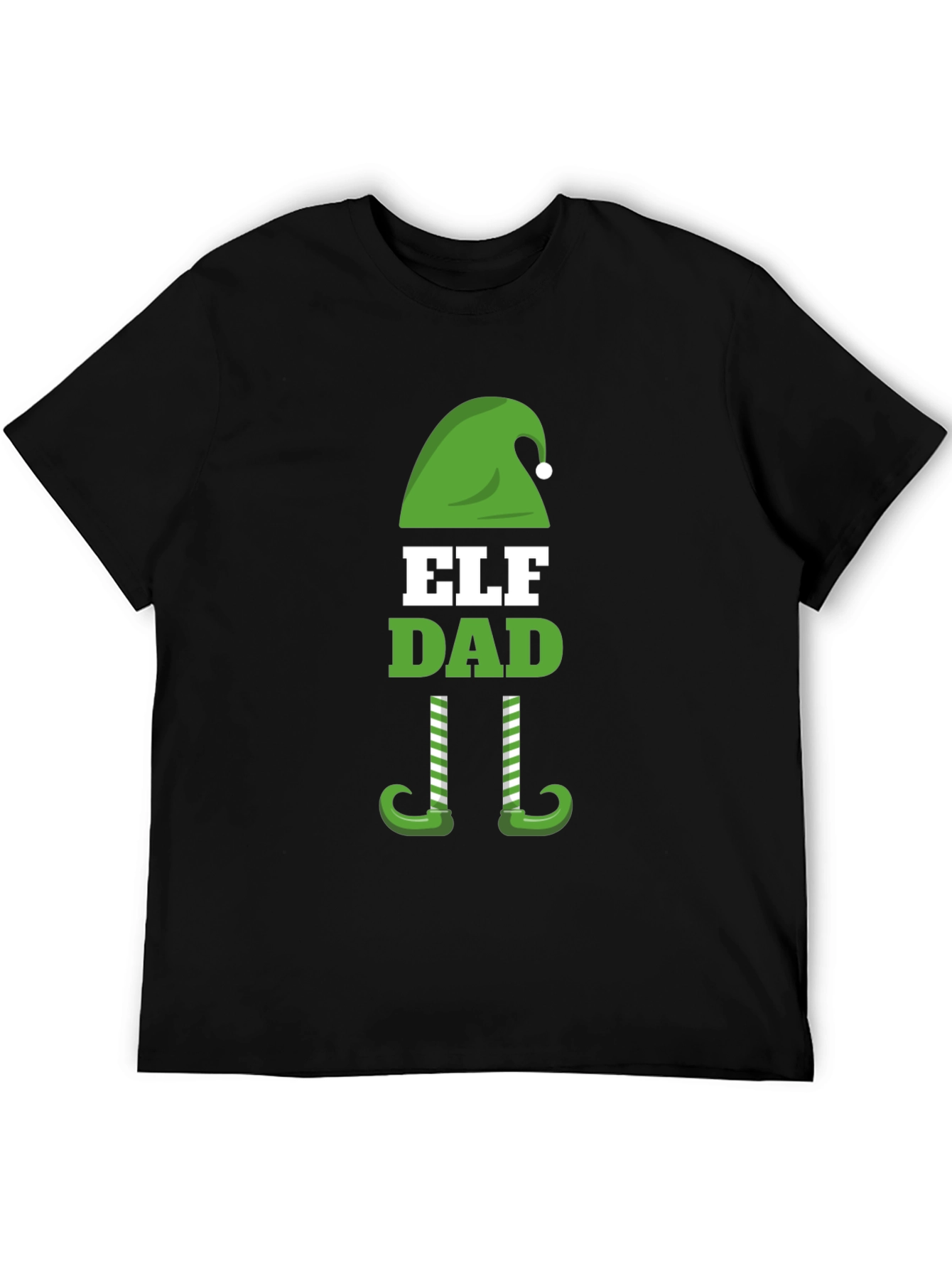Camiseta Negra Divertida Elf Dad Navidad