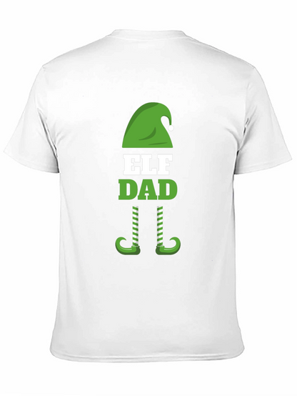 Camiseta Negra Divertida Elf Dad Navidad