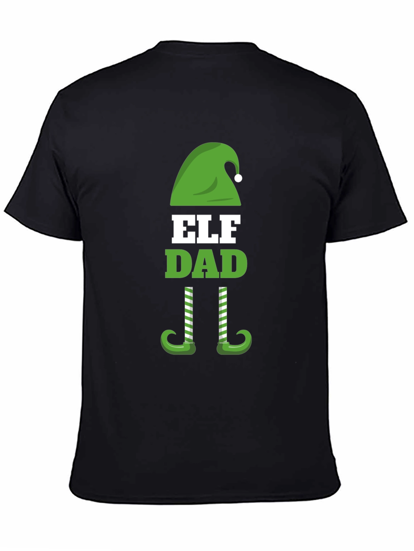 Camiseta Negra Divertida Elf Dad Navidad