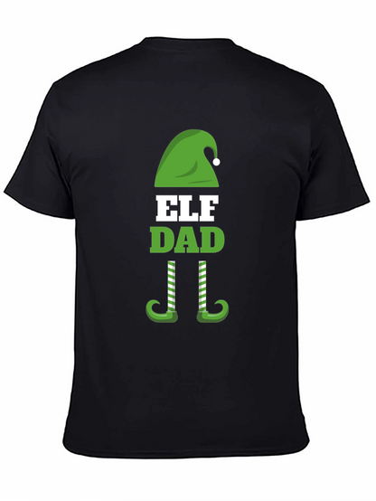 Camiseta Negra Divertida Elf Dad Navidad