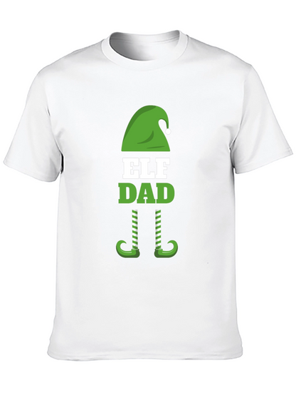 Camiseta Negra Divertida Elf Dad Navidad
