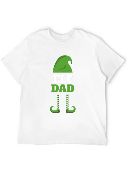 Camiseta Negra Divertida Elf Dad Navidad
