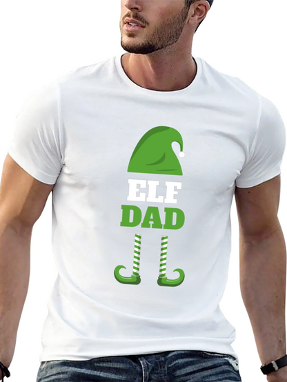 Camiseta Negra Divertida Elf Dad Navidad