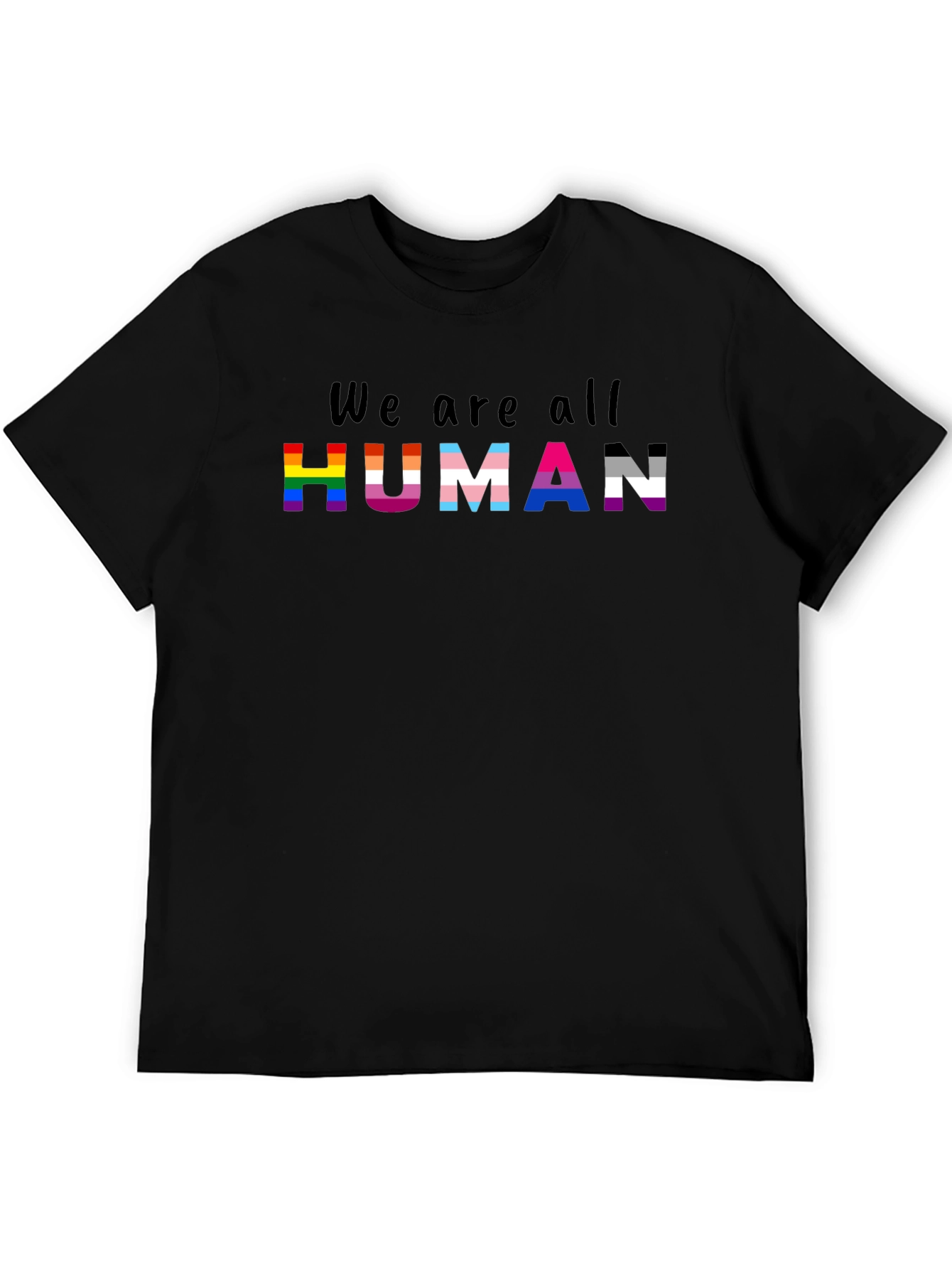 Camiseta Negra We are all Human Orgullo LGBT