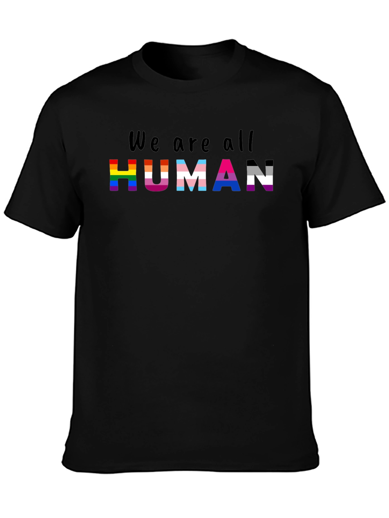 Camiseta Negra We are all Human Orgullo LGBT