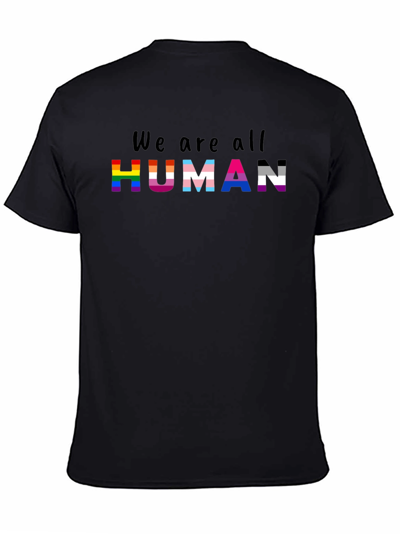 Camiseta Negra We are all Human Orgullo LGBT