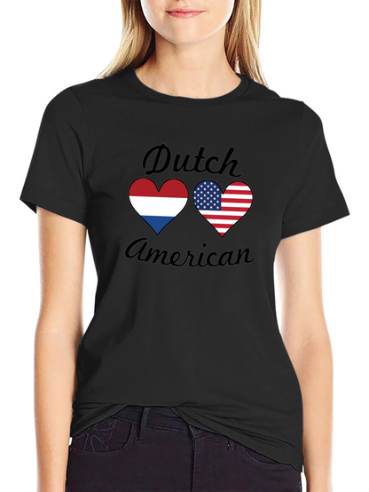 Camiseta Negra: Orgullo Holandés Americano