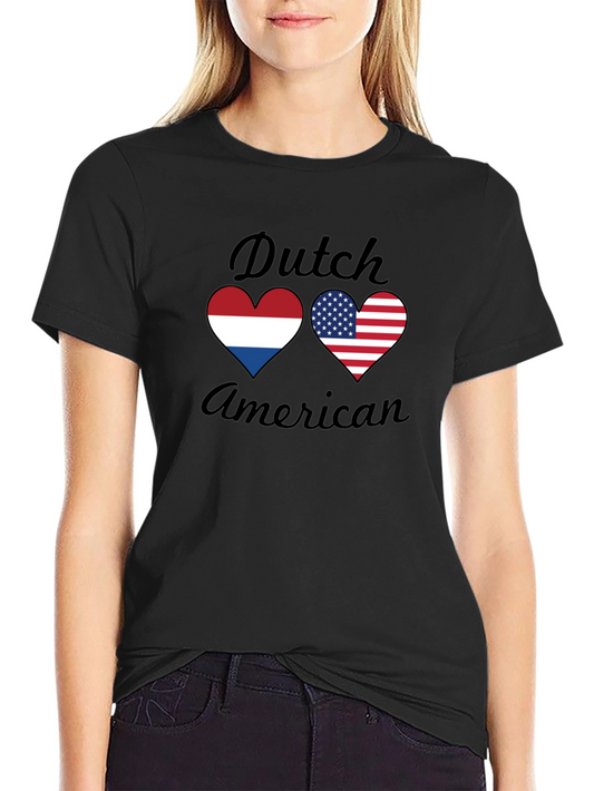 Camiseta Negra: Orgullo Holandés Americano