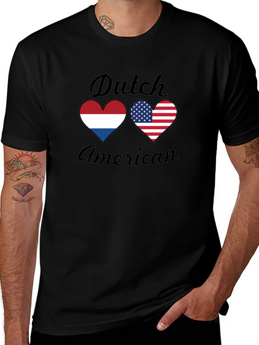 Camiseta Negra: Orgullo Holandés Americano