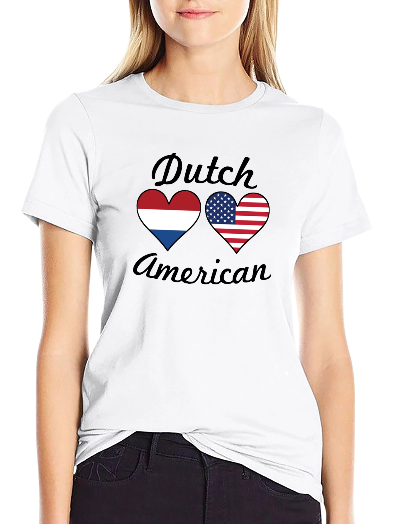 Camiseta Negra: Orgullo Holandés Americano