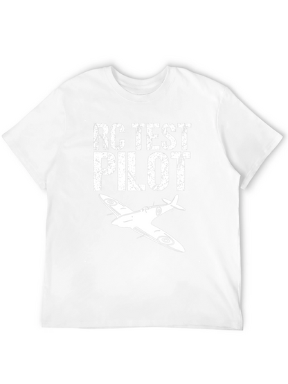 Camiseta Negra RC Test Pilot - Diseño Aviación