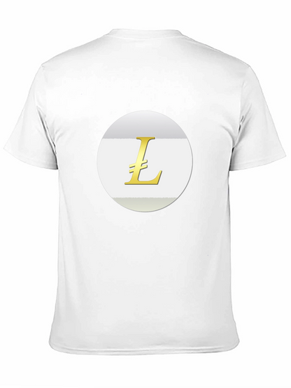 Camiseta Negra con Logo Litecoin Dorado