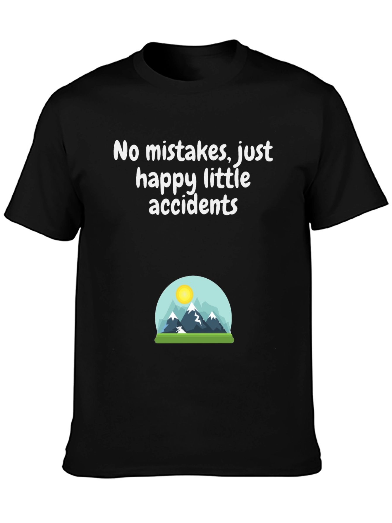Camiseta Negra Sin Errores Solo Accidentes Felices