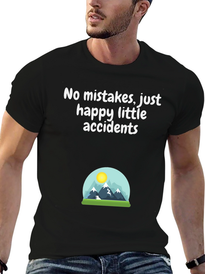 Camiseta Negra Sin Errores Solo Accidentes Felices