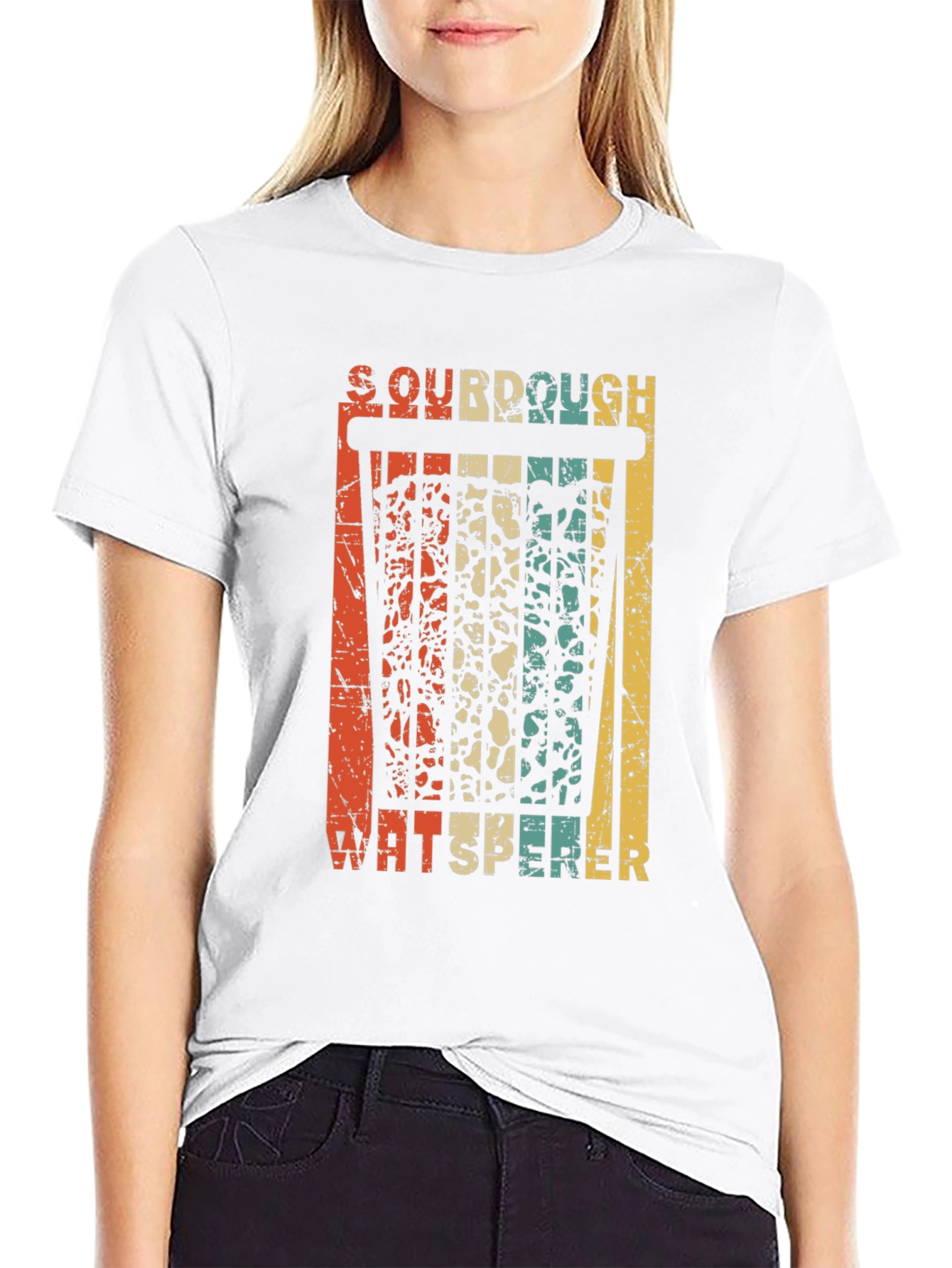 Camiseta Negra Sourdough Whisperer Retro