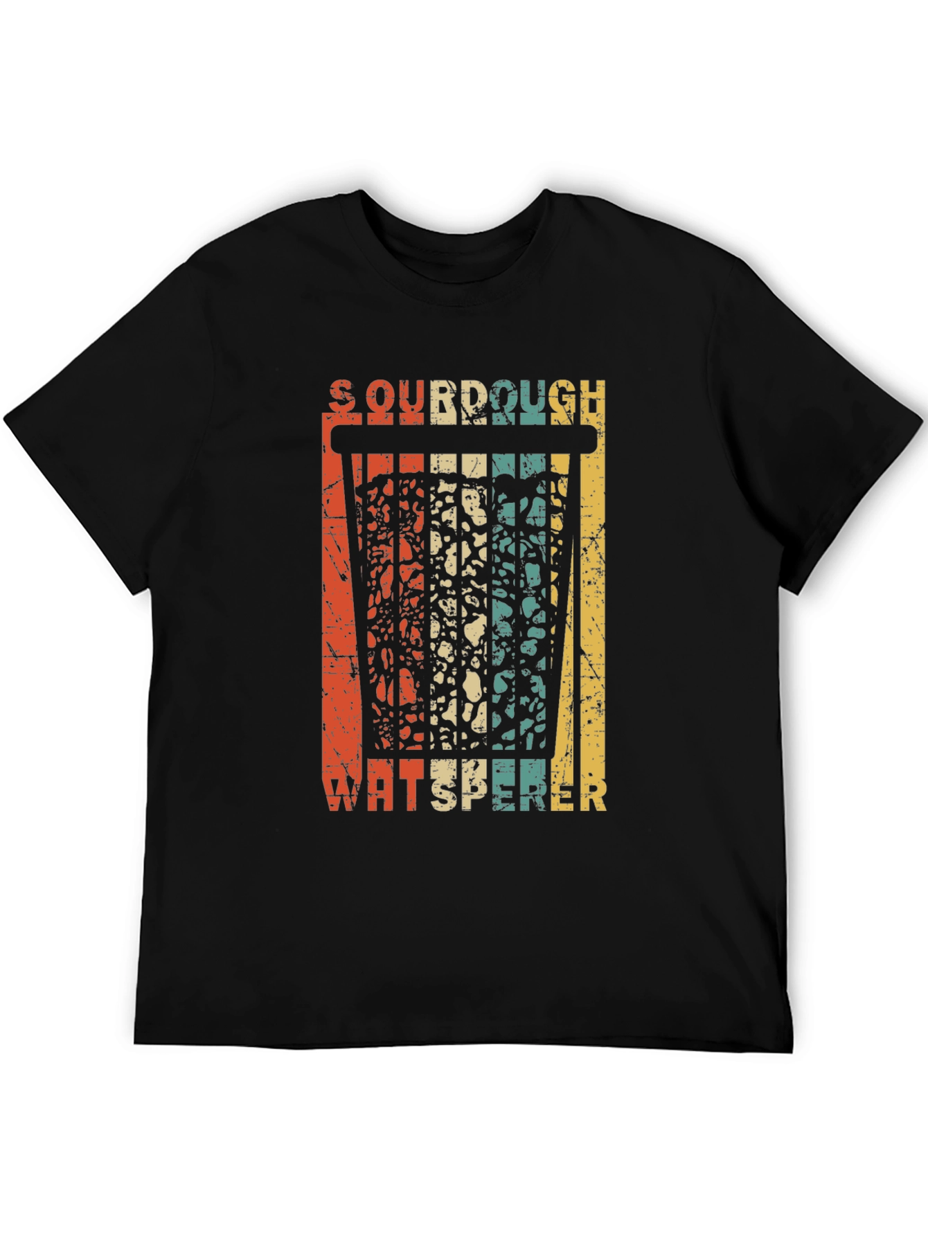 Camiseta Negra Sourdough Whisperer Retro