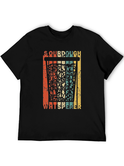Camiseta Negra Sourdough Whisperer Retro
