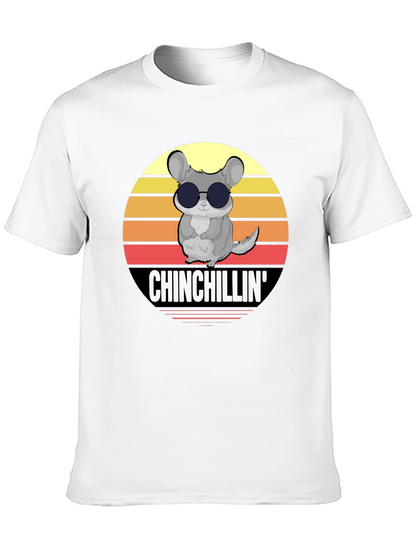 Camiseta Negra Chinchillin con Diseño Retro