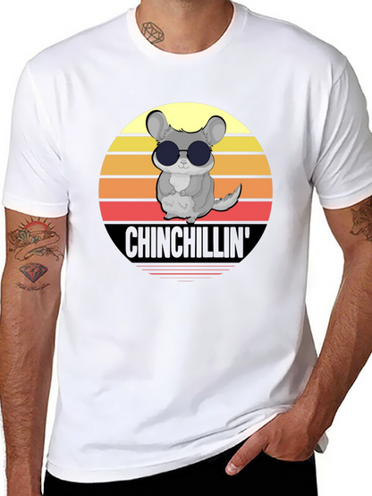 Camiseta Negra Chinchillin con Diseño Retro