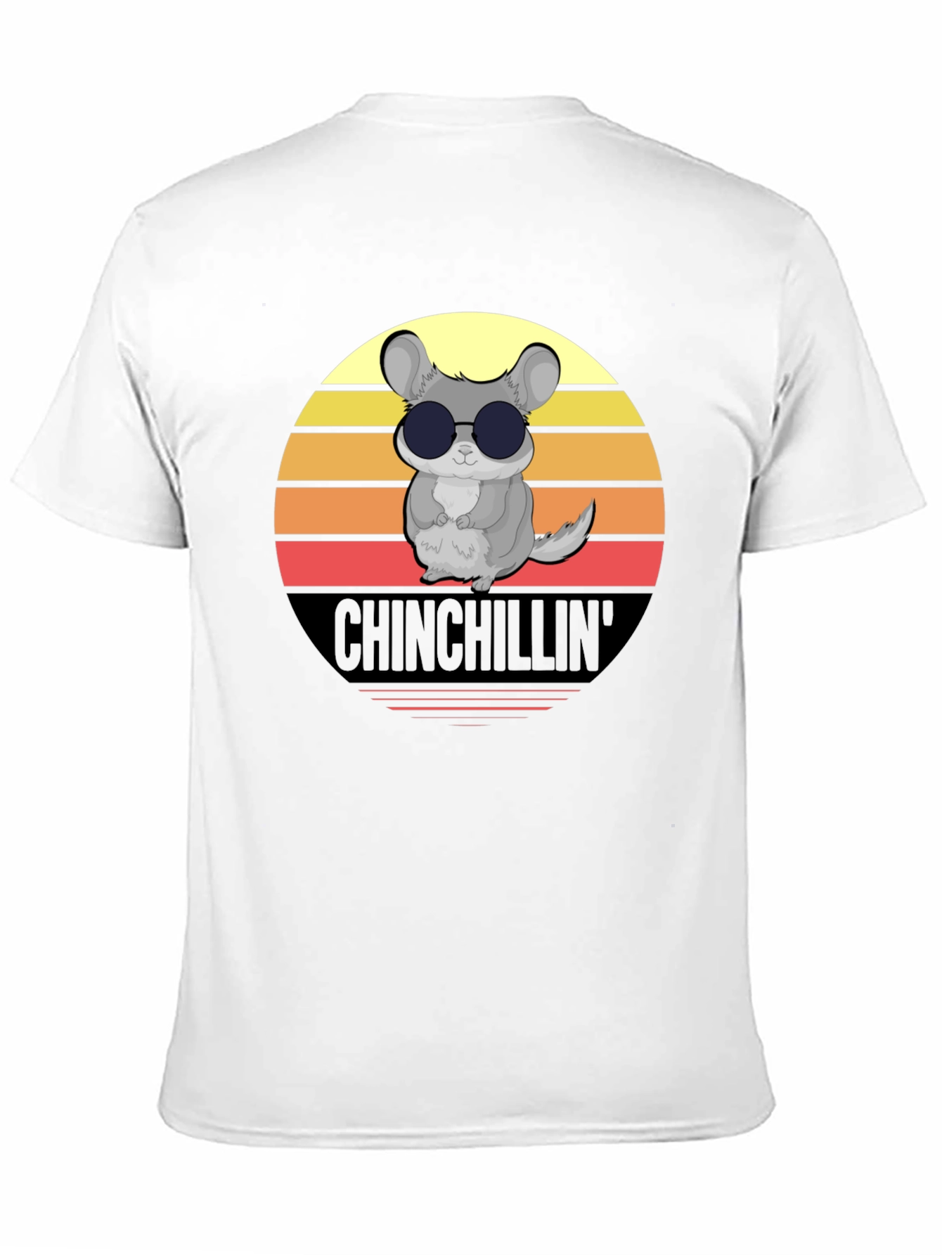 Camiseta Negra Chinchillin con Diseño Retro