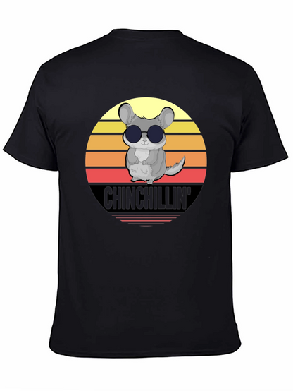 Camiseta Negra Chinchillin con Diseño Retro