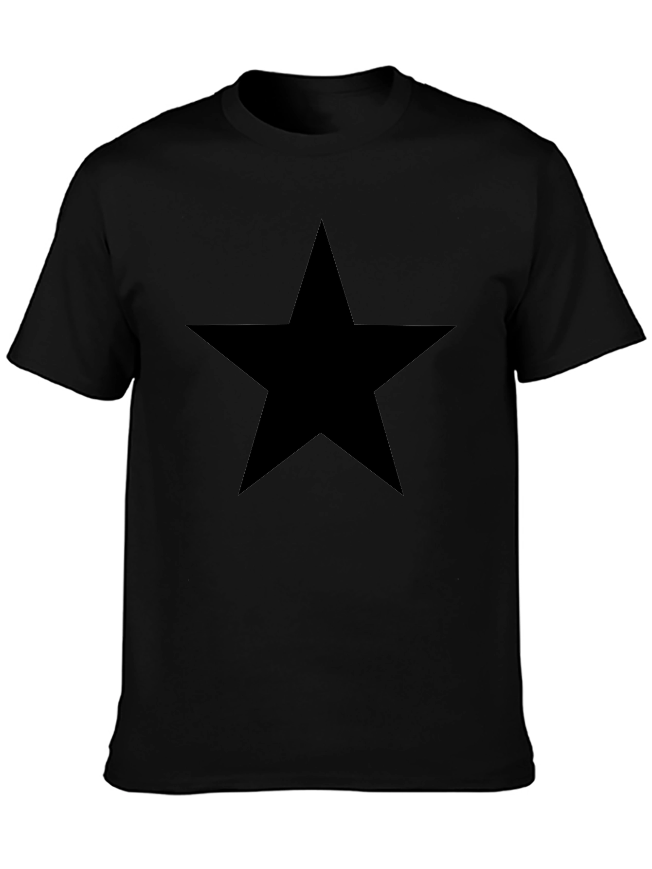 Camiseta Negra Estrella - Estilo Casual y Confort