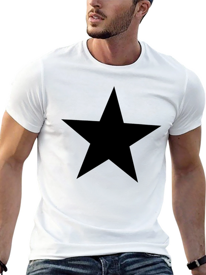 Camiseta Negra Estrella - Estilo Casual y Confort