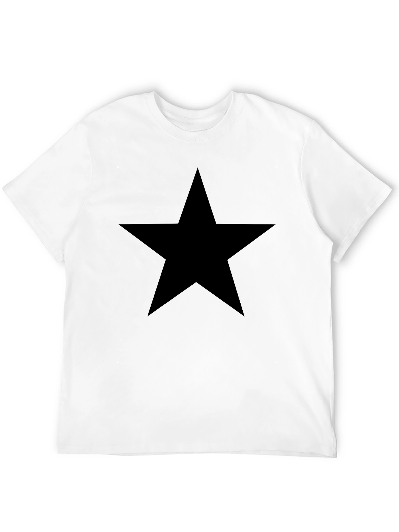 Camiseta Negra Estrella - Estilo Casual y Confort