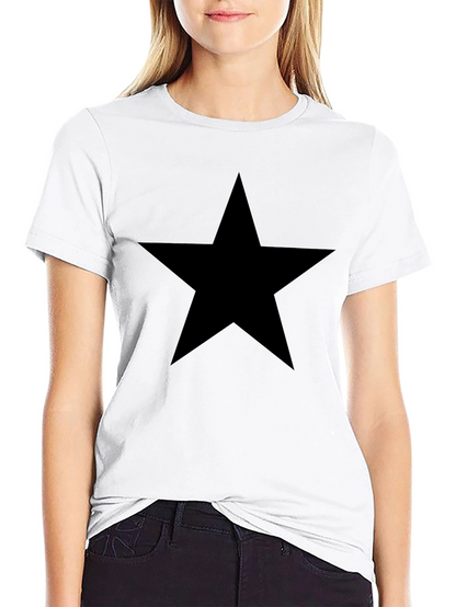 Camiseta Negra Estrella - Estilo Casual y Confort