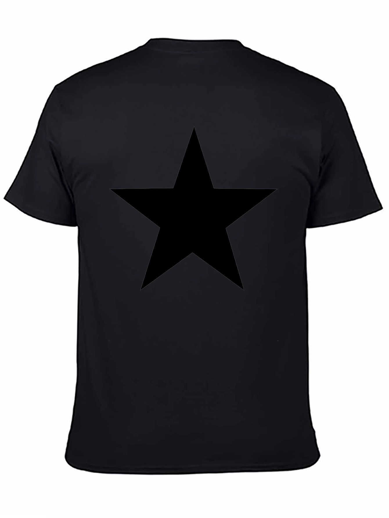 Camiseta Negra Estrella - Estilo Casual y Confort