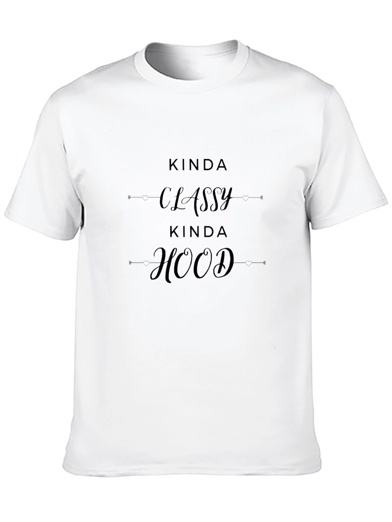 Camiseta Negra con Diseño Kinda Classy Kinda Hood
