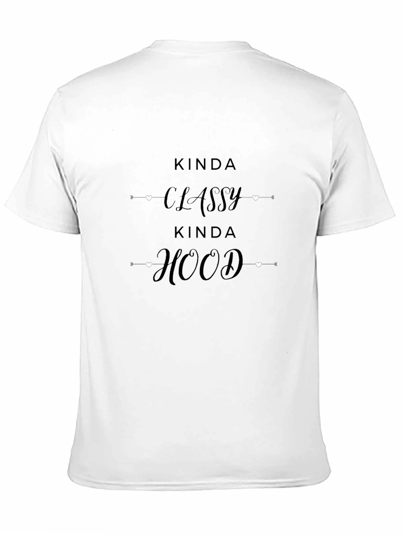 Camiseta Negra con Diseño Kinda Classy Kinda Hood