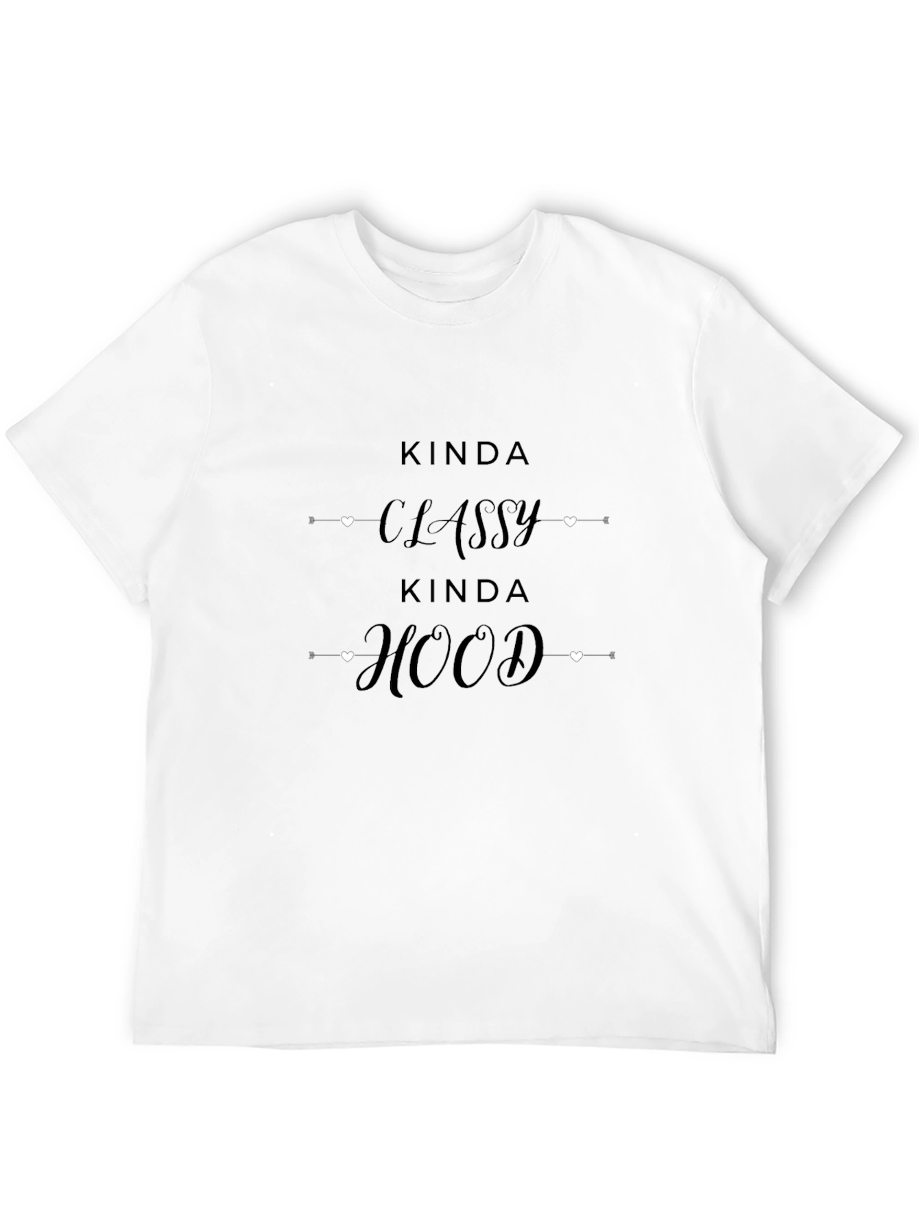 Camiseta Negra con Diseño Kinda Classy Kinda Hood