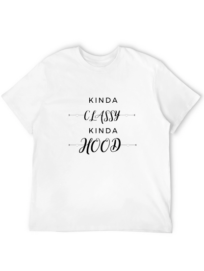 Camiseta Negra con Diseño Kinda Classy Kinda Hood